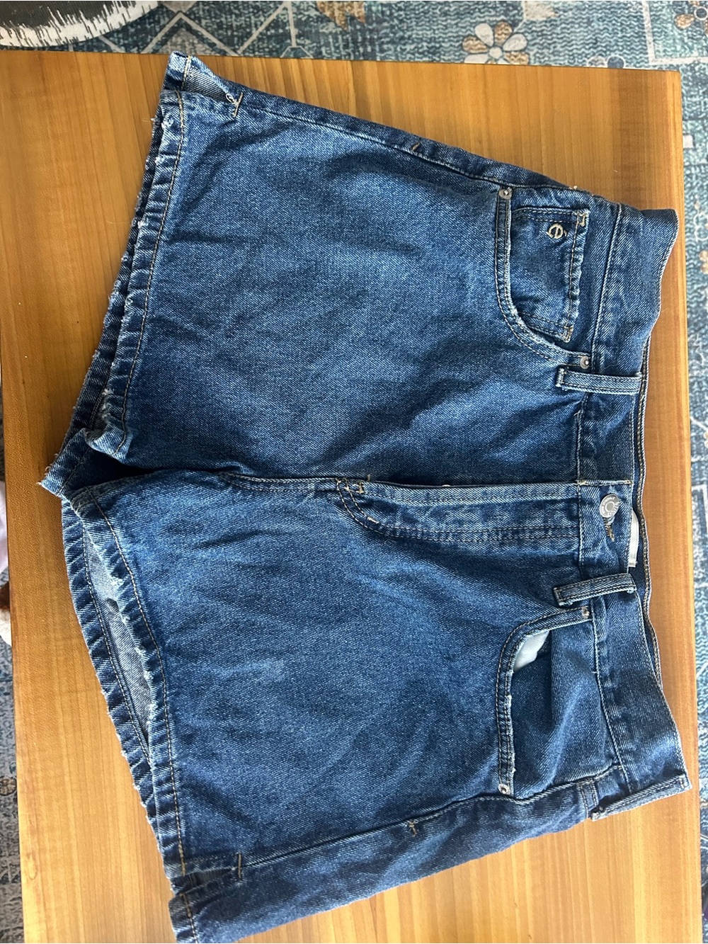 Etica Dark Blue Denim Jean Shorts